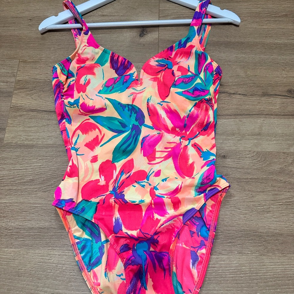 Sun Streak Colorful Floral Swimsuit